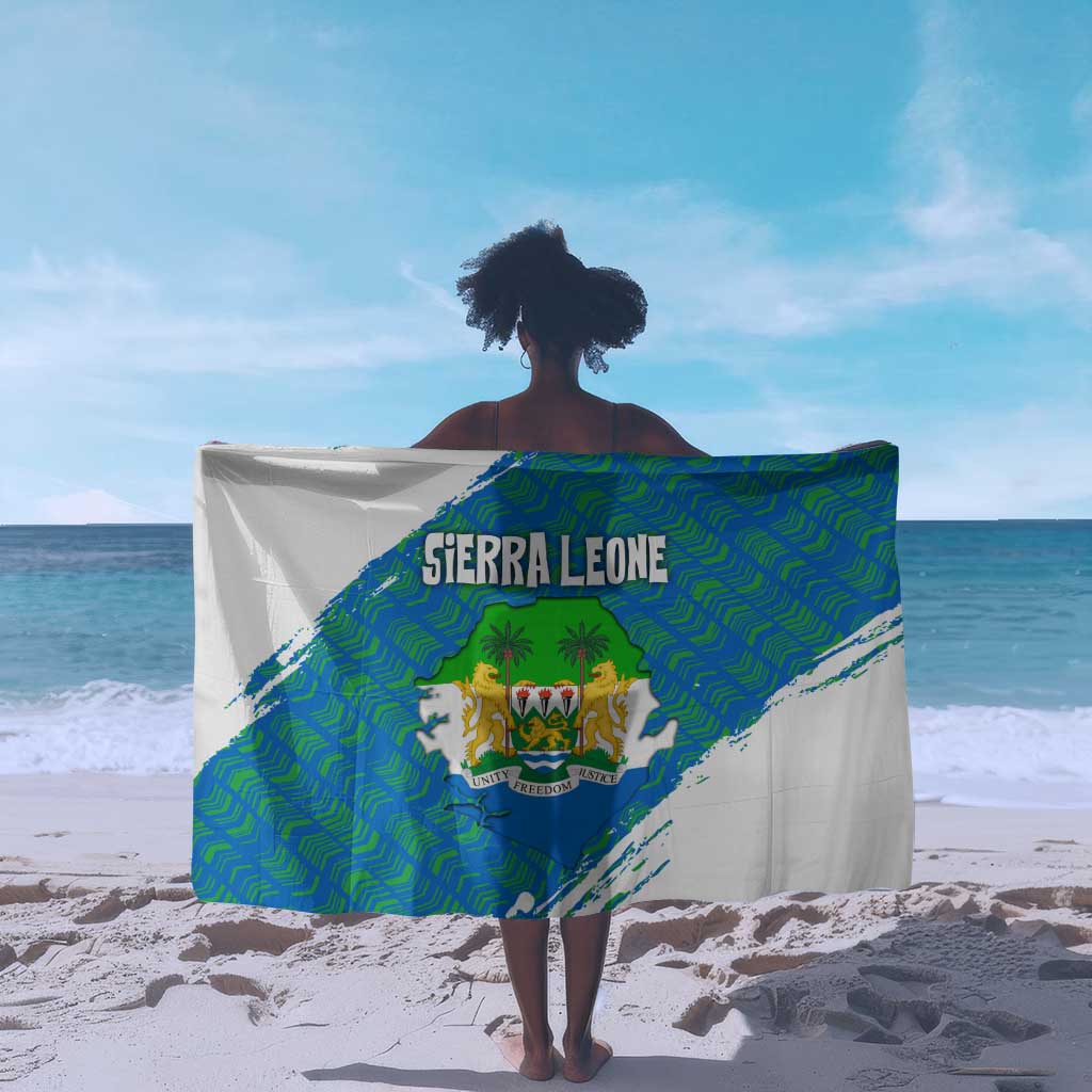 Sierra Leone Crest Sarong with National Coat of Arms and Flag Colors TS04