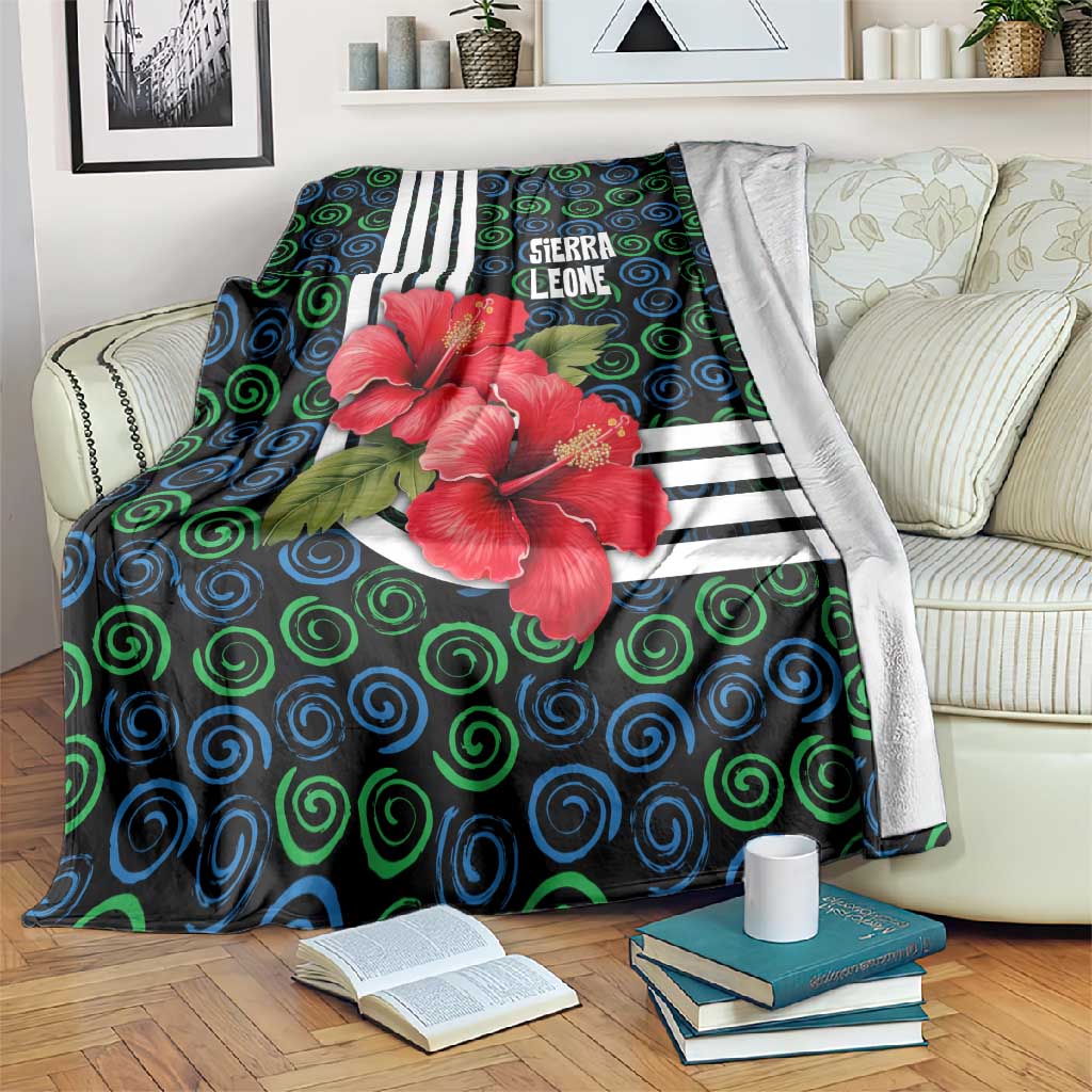 Sierra Leone Blanket Red Hibiscus Floral Design TS04