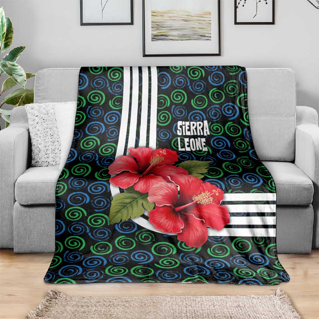 Sierra Leone Blanket Red Hibiscus Floral Design TS04