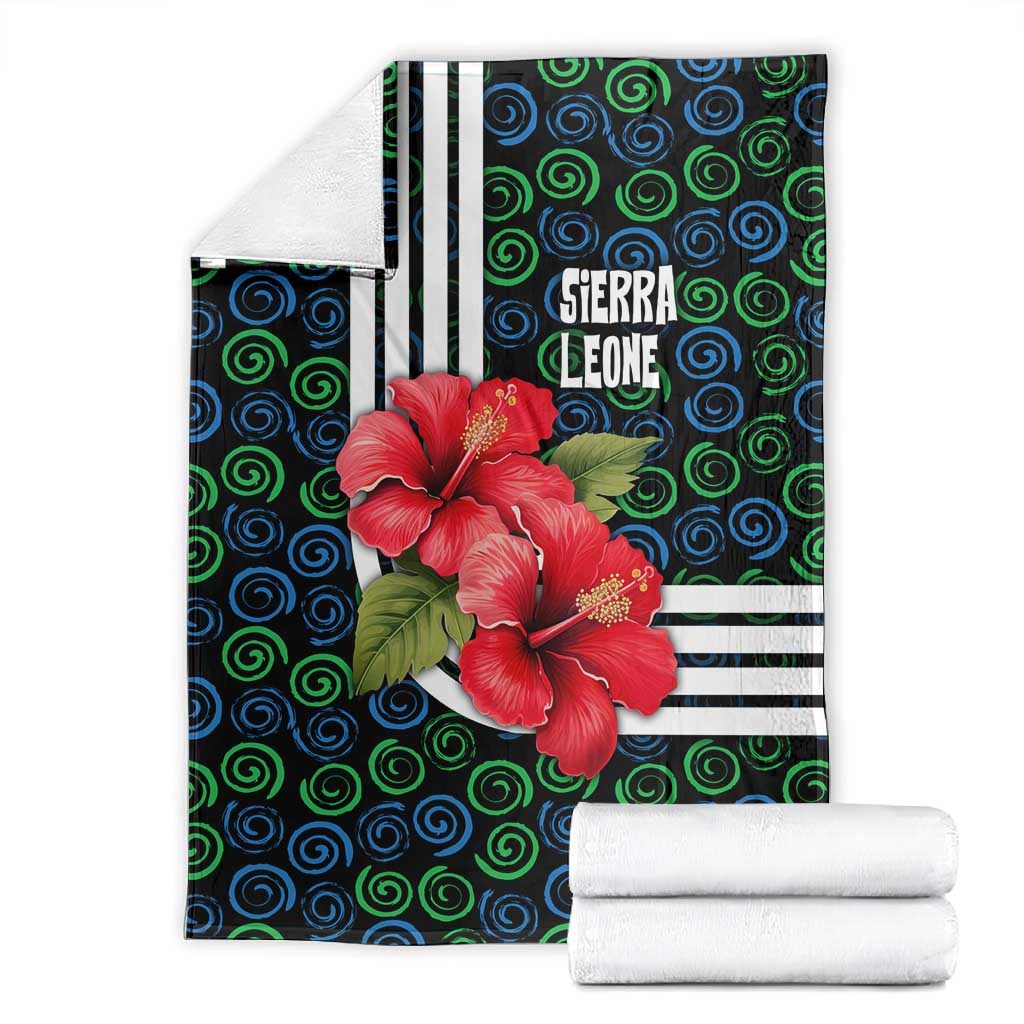 Sierra Leone Blanket Red Hibiscus Floral Design TS04