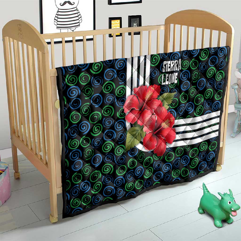 Sierra Leone Quilt Red Hibiscus Floral Design TS04