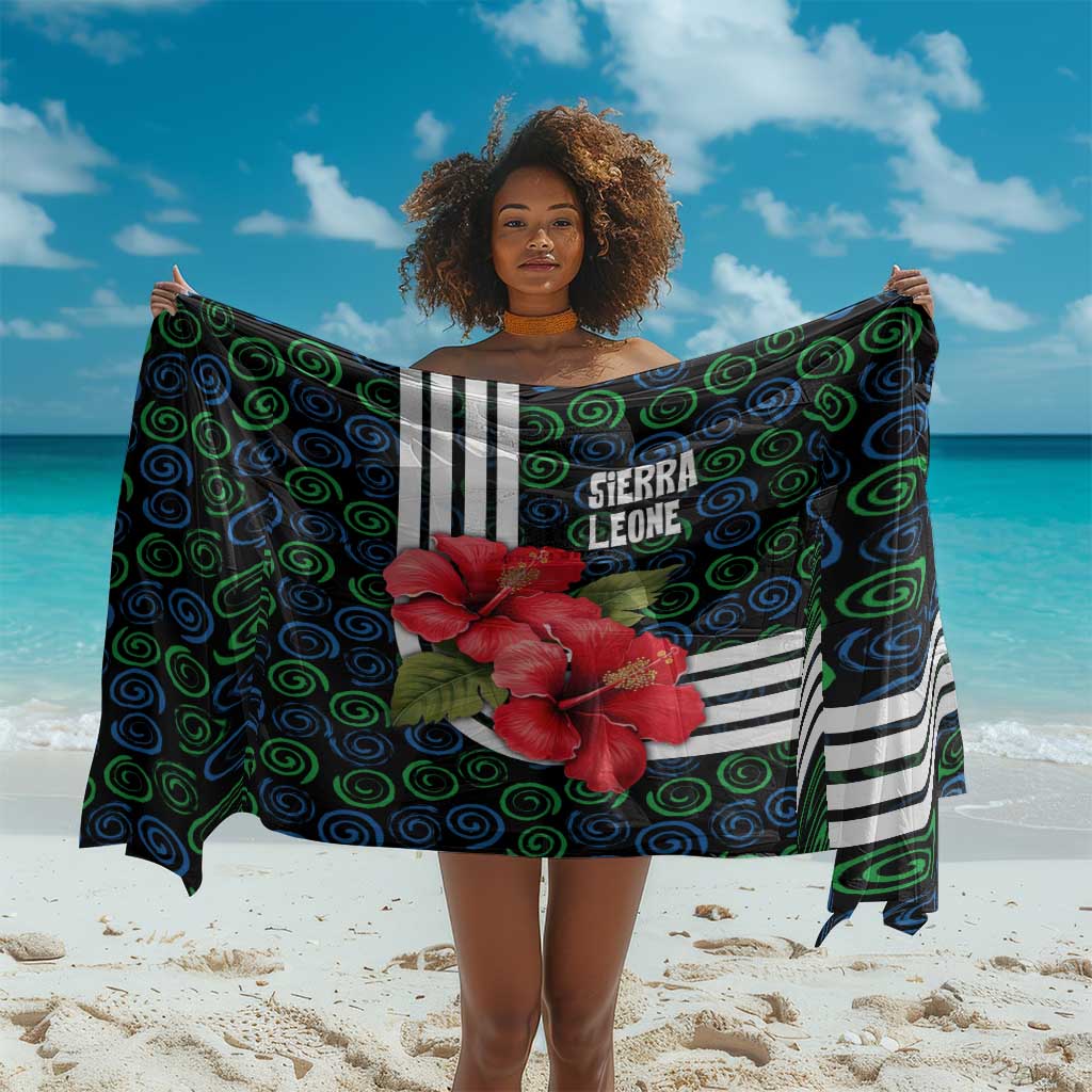 Sierra Leone Sarong Red Hibiscus Floral Design TS04