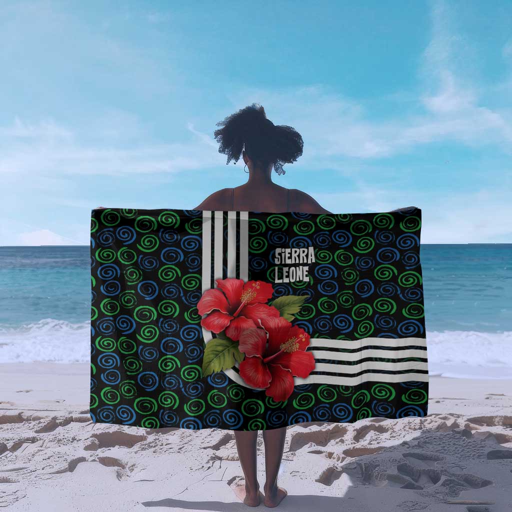 Sierra Leone Sarong Red Hibiscus Floral Design TS04