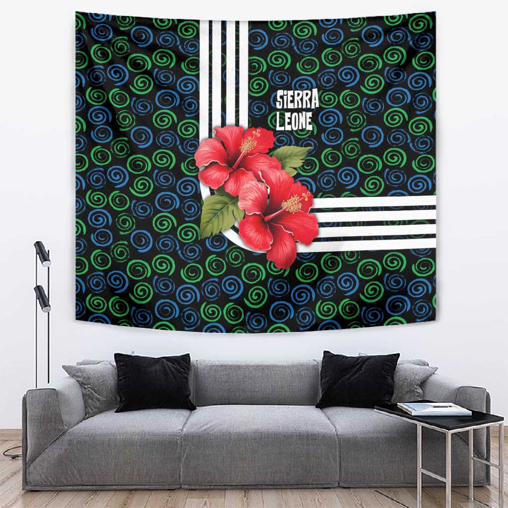 Sierra Leone Tapestry Red Hibiscus Floral Design TS04