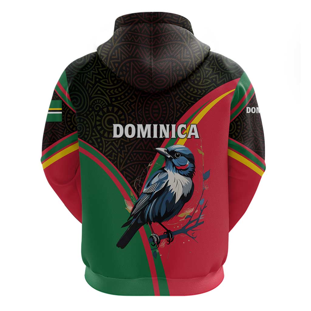 Dominica Hoodie with Sisserou Parrot and Tribal Pattern Design TS04