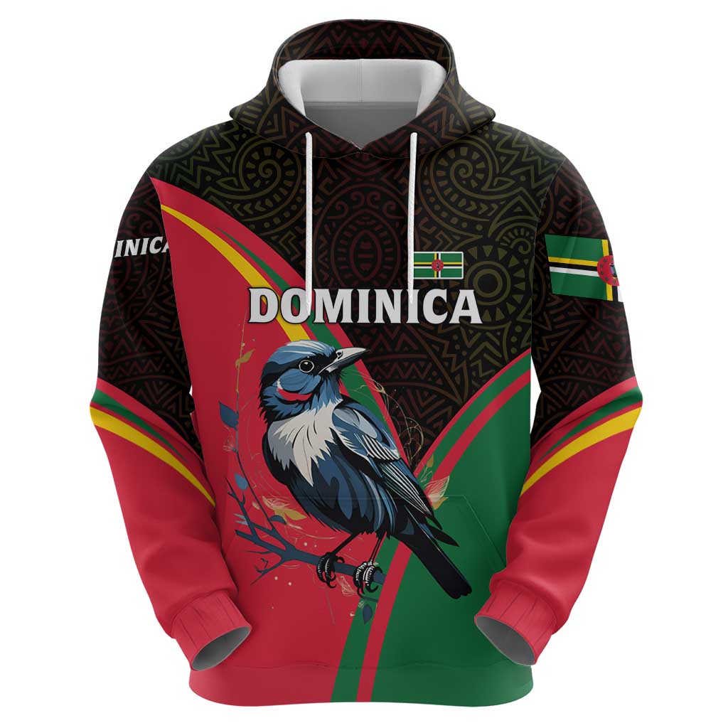 Dominica Hoodie with Sisserou Parrot and Tribal Pattern Design TS04