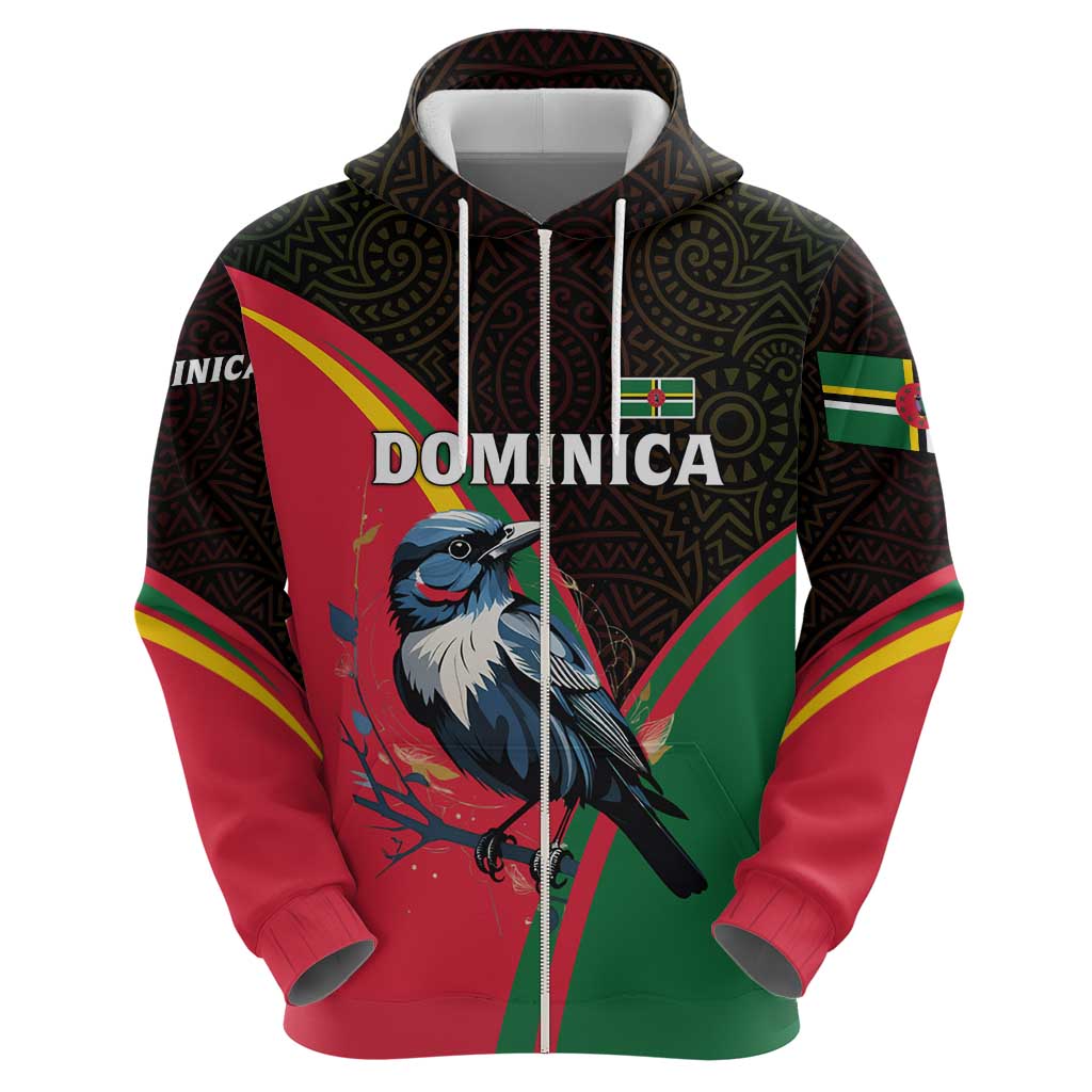 Dominica Hoodie with Sisserou Parrot and Tribal Pattern Design TS04