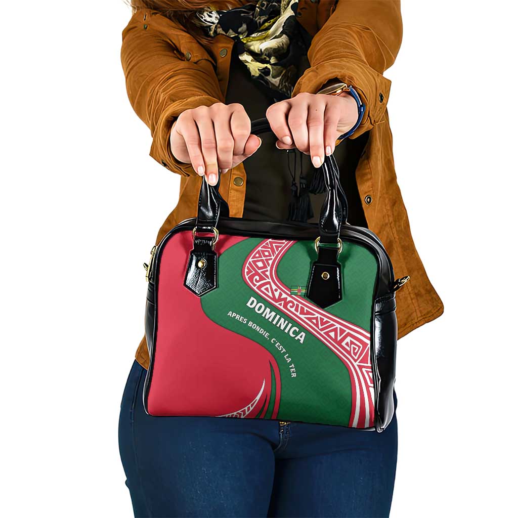 Dominica Shoulder Handbag with Sisserou Parrot and Tribal Pattern Design TS04