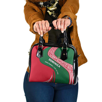 Dominica Shoulder Handbag with Sisserou Parrot and Tribal Pattern Design TS04