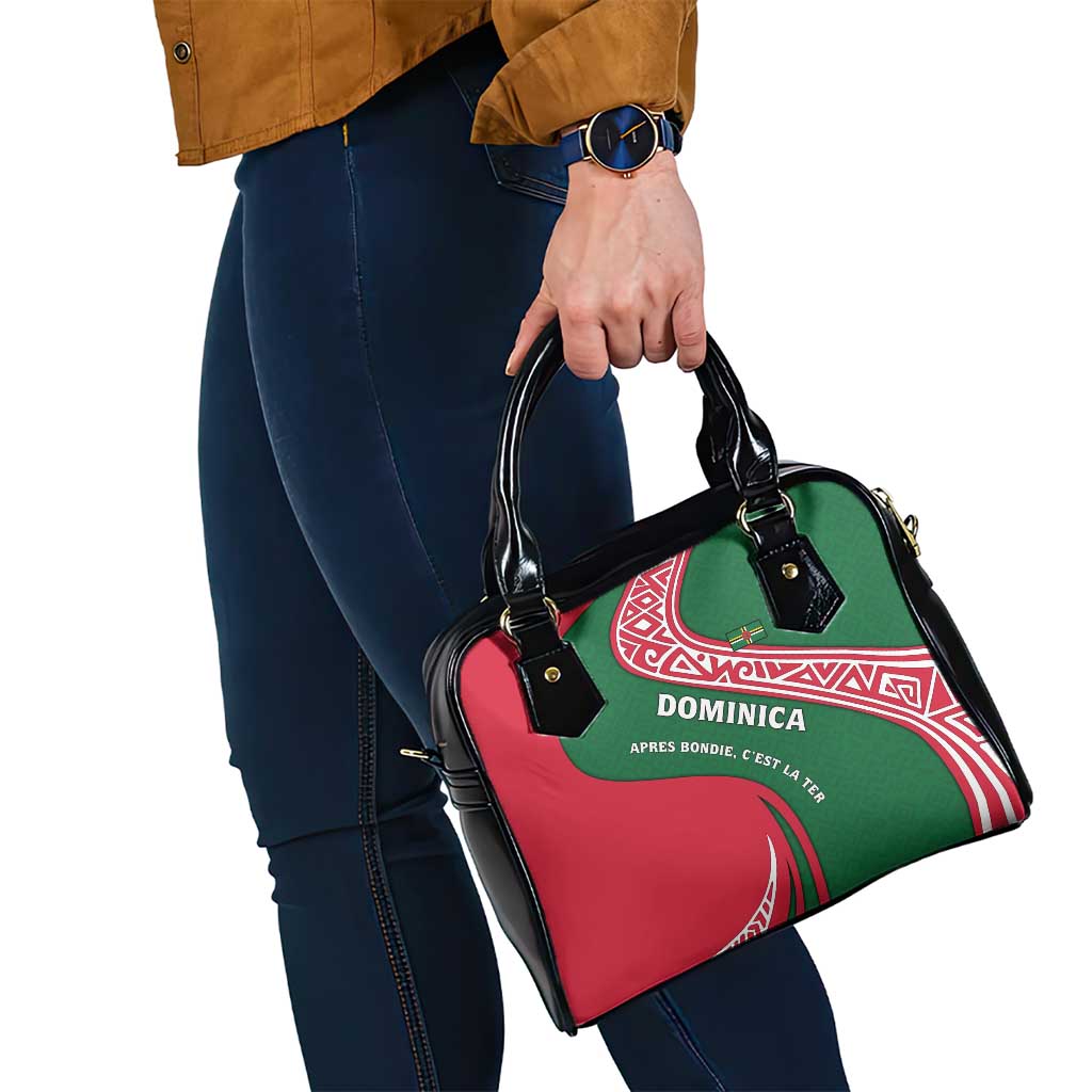 Dominica Shoulder Handbag with Sisserou Parrot and Tribal Pattern Design TS04