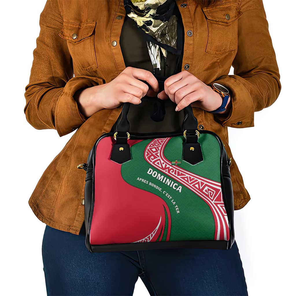 Dominica Shoulder Handbag with Sisserou Parrot and Tribal Pattern Design TS04