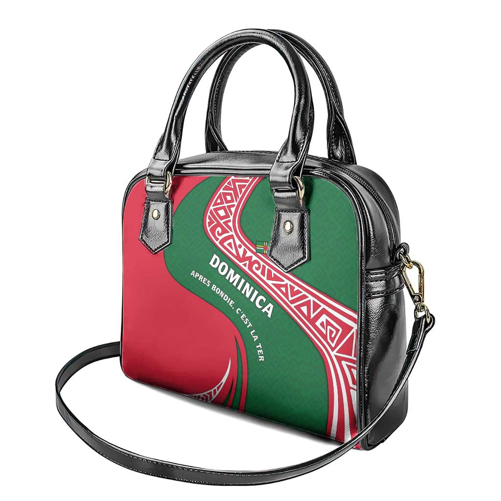 Dominica Shoulder Handbag with Sisserou Parrot and Tribal Pattern Design TS04
