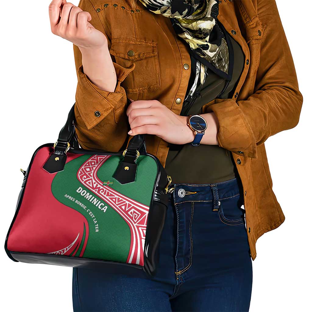Dominica Shoulder Handbag with Sisserou Parrot and Tribal Pattern Design TS04