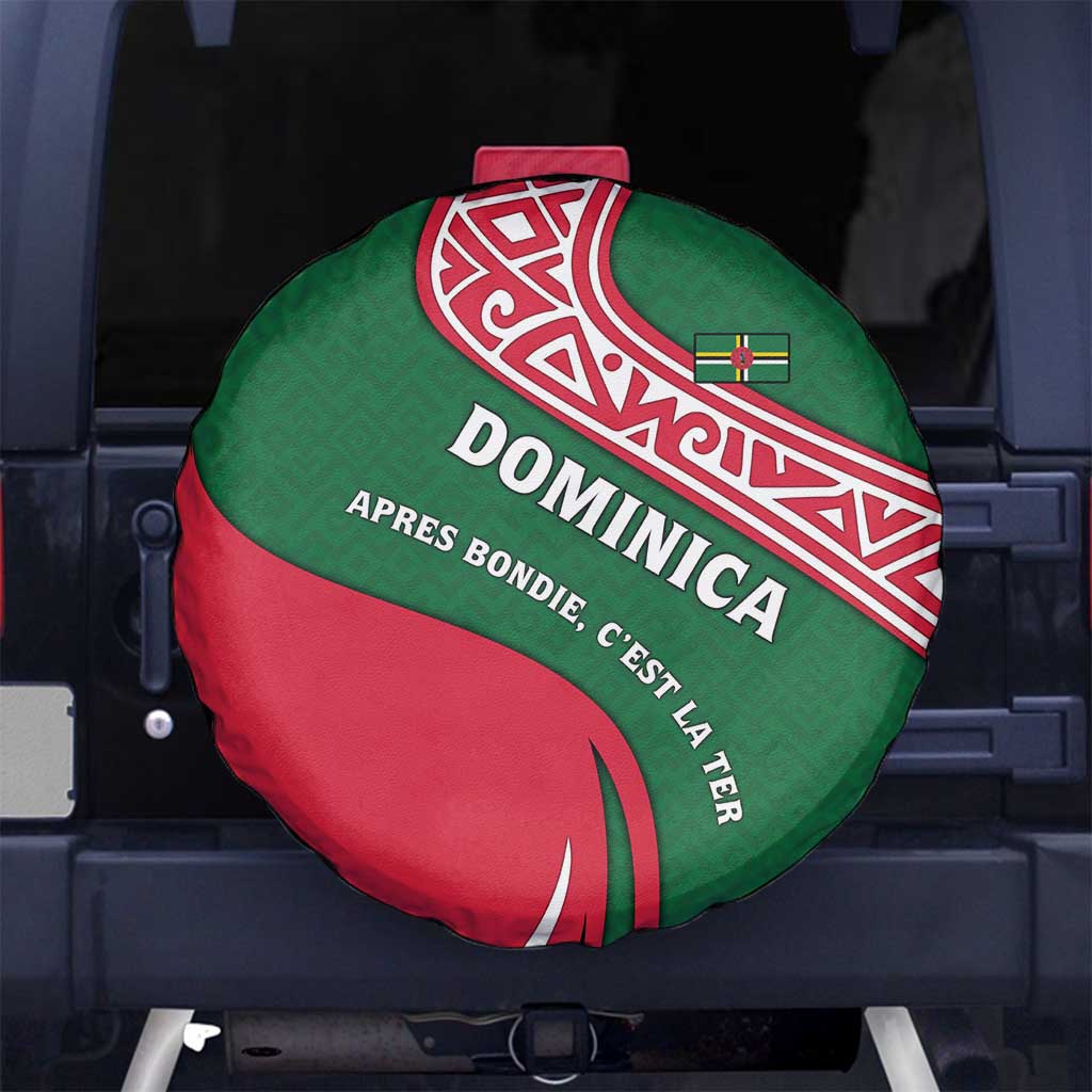 Dominica Spare Tire Cover with Sisserou Parrot and Tribal Pattern Design TS04