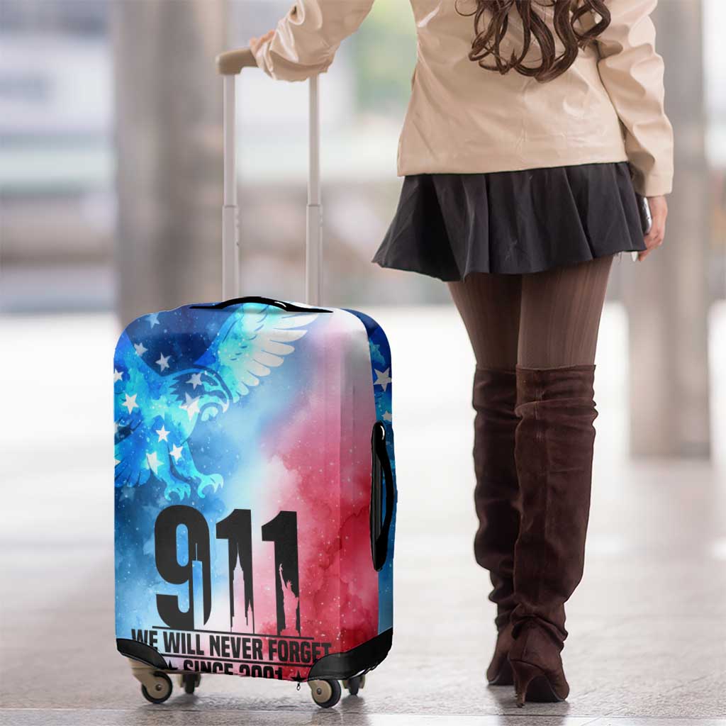 Patriotic 911 Memorial Patriot Day Luggage Cover American Flag and Bald Eagle TS04