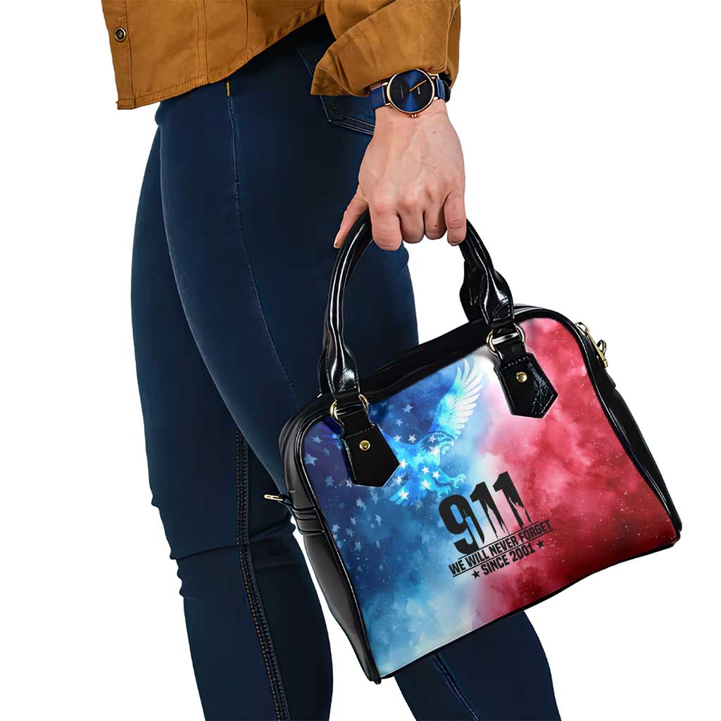 Patriotic 911 Memorial Patriot Day Shoulder Handbag American Flag and Bald Eagle TS04