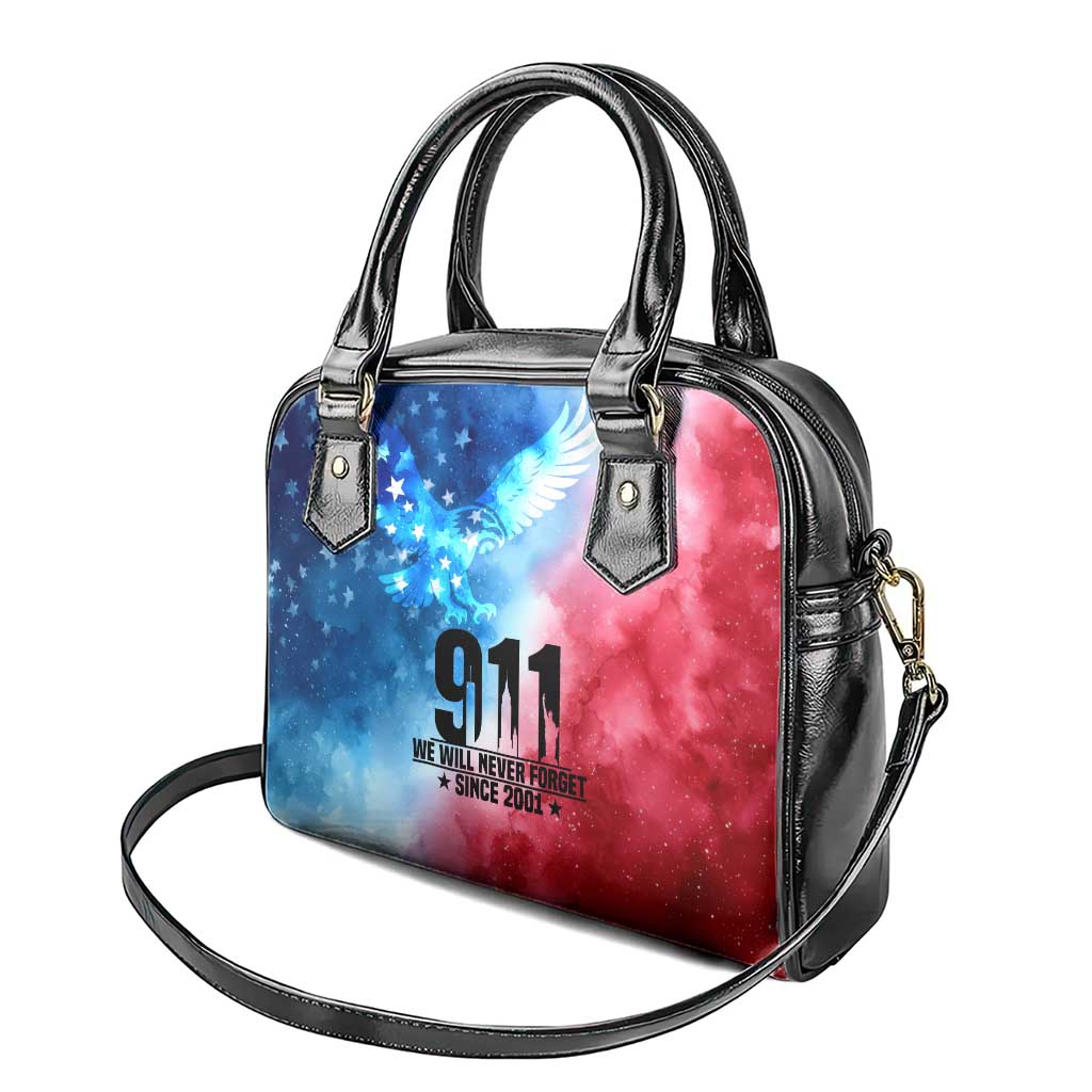 Patriotic 911 Memorial Patriot Day Shoulder Handbag American Flag and Bald Eagle TS04