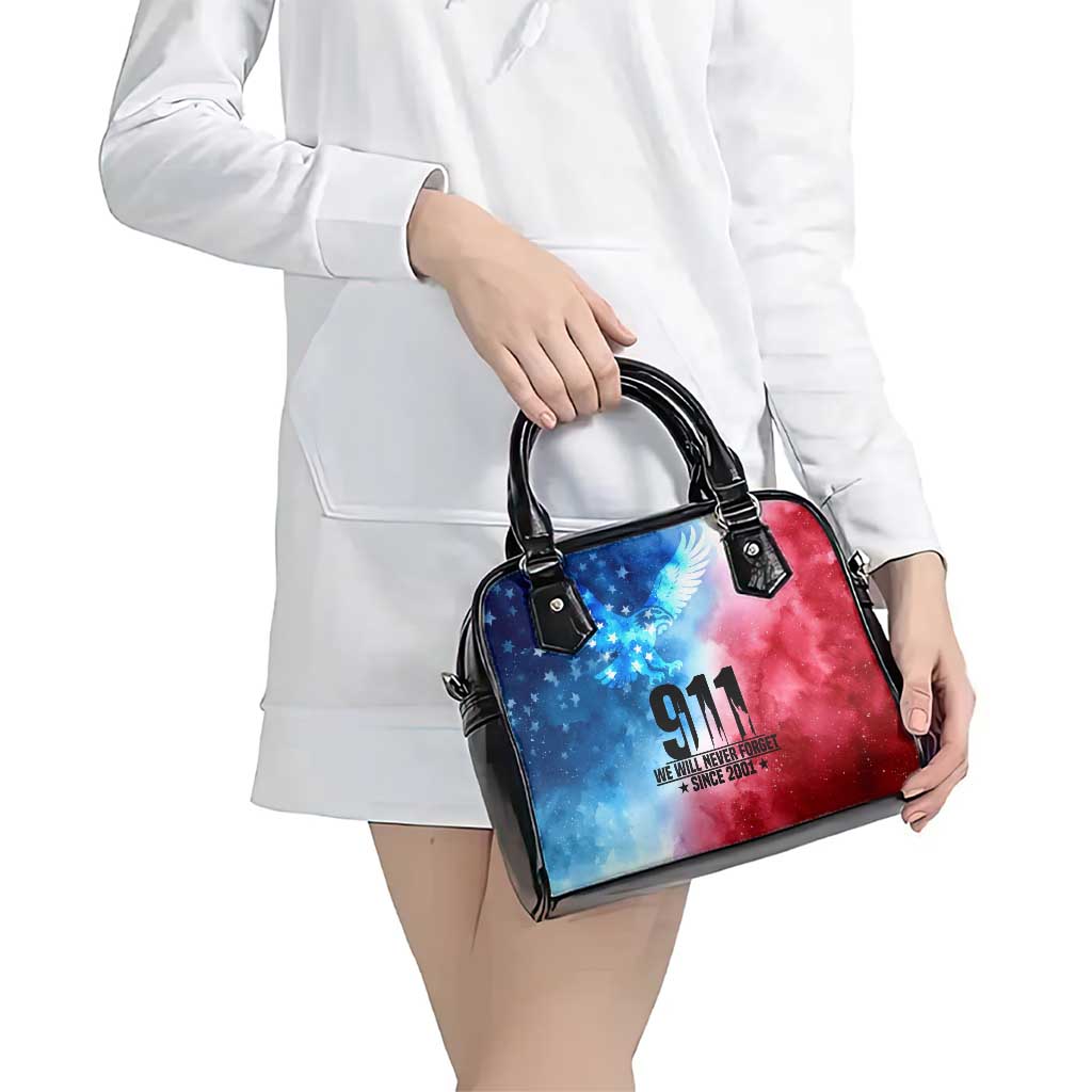 Patriotic 911 Memorial Patriot Day Shoulder Handbag American Flag and Bald Eagle TS04