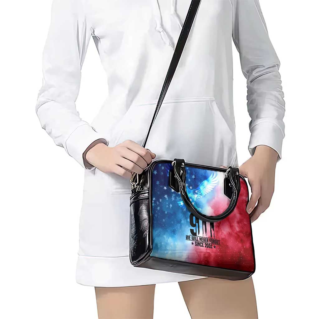 Patriotic 911 Memorial Patriot Day Shoulder Handbag American Flag and Bald Eagle TS04