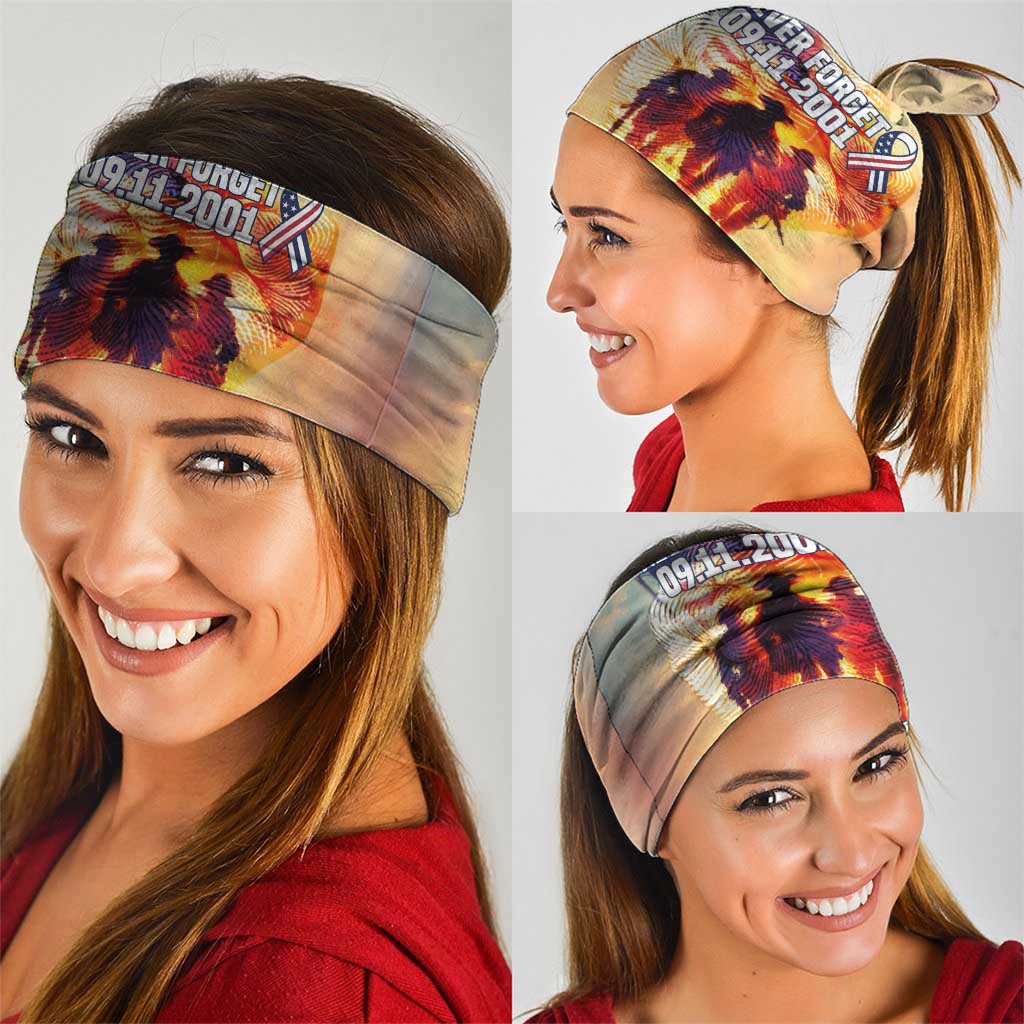 911 Memorial Patriot Day Neck Gaiter American Flag and Soldier Tribute Never Forget TS04