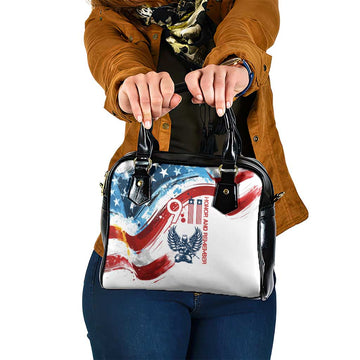 Patriot Day 911 Memorial Shoulder Handbag American Flag and Angel Soldier Honor and Remember TS04
