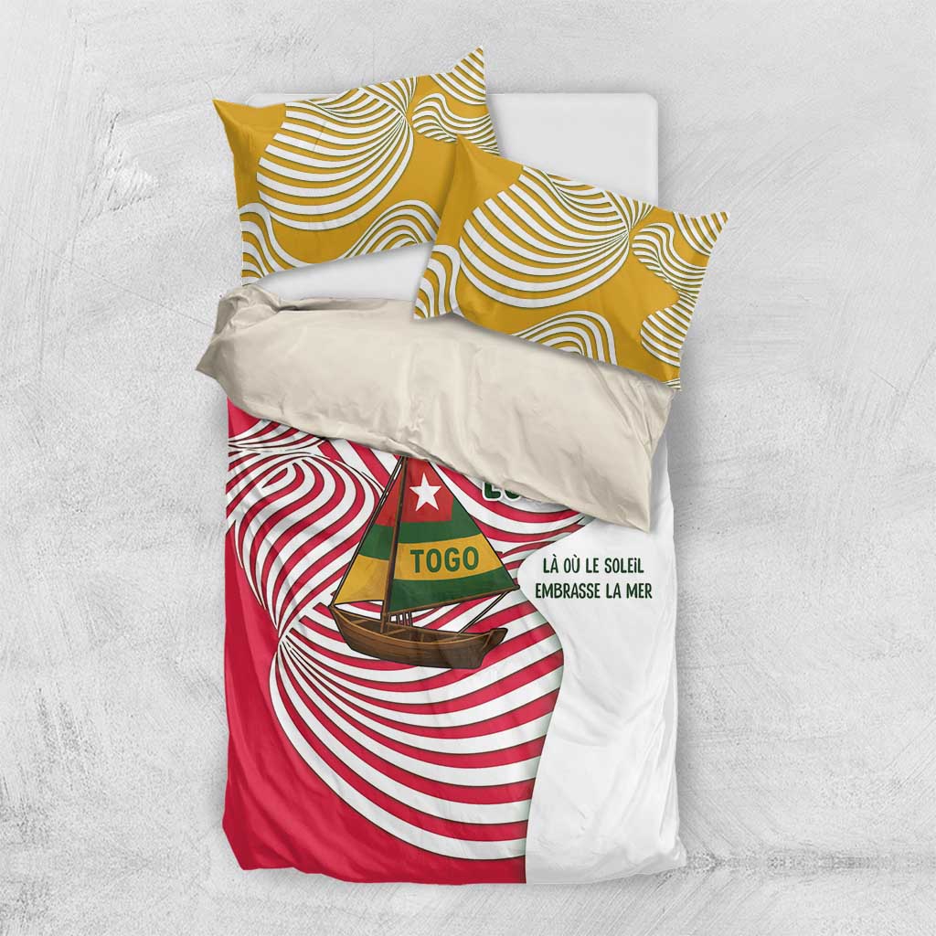 Lome Togo Bedding Set - Sailboat and Sunset  Where the Sun Kisses the Sea TS04