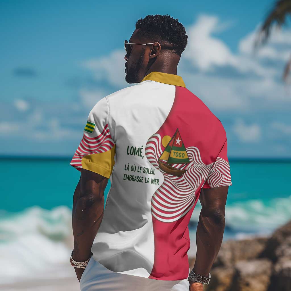 Lome Togo Hawaiian Shirt - Sailboat and Sunset  Where the Sun Kisses the Sea TS04