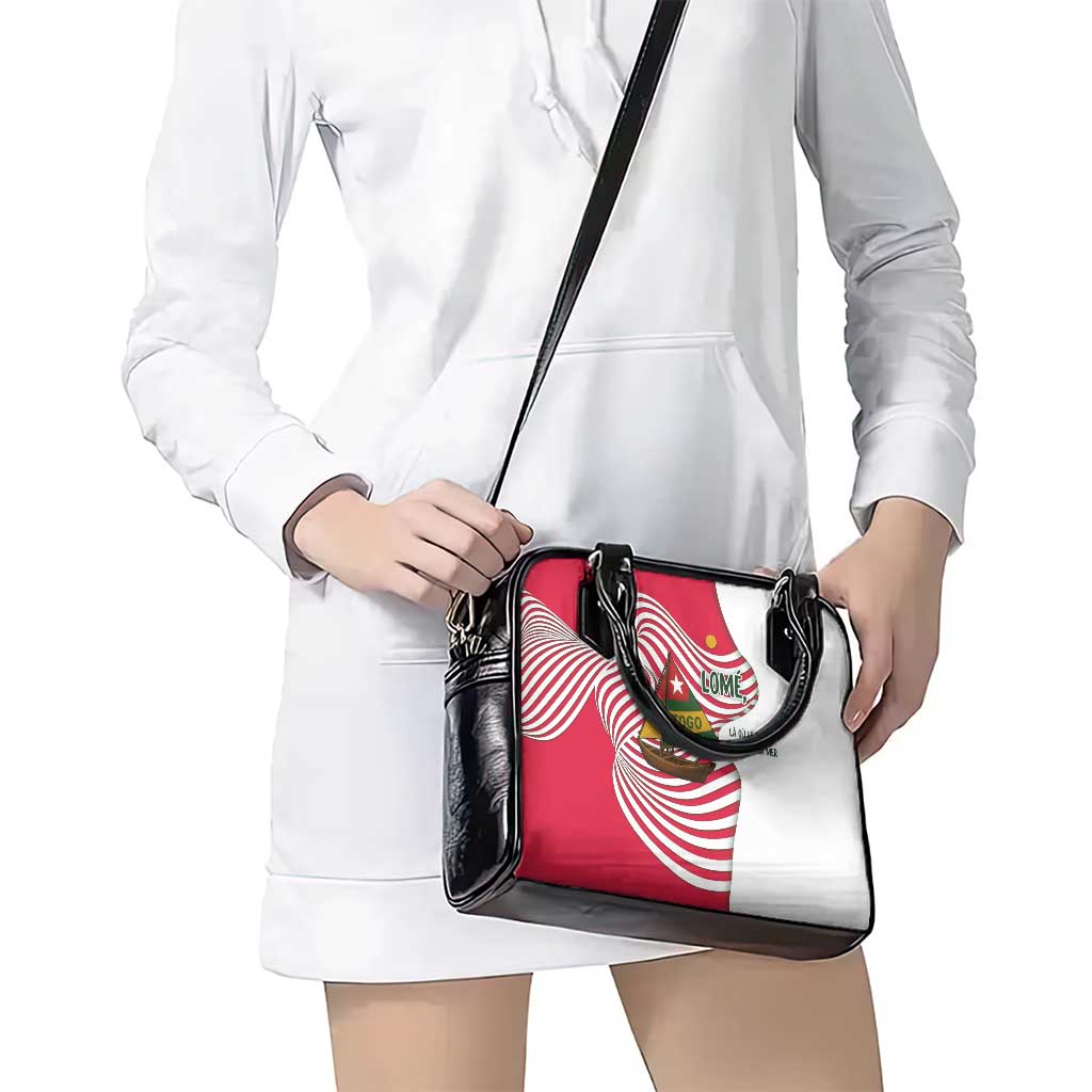 Lome Togo Shoulder Handbag with Sailboat and Sunset  Where the Sun Kisses the Sea TS04