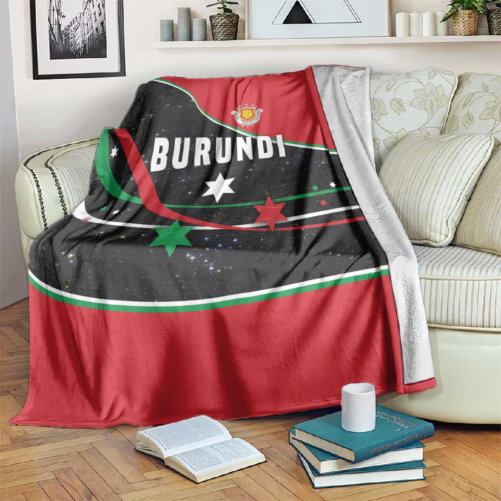 Burundi Blanket with Athletics Runners Black Red Green Flag Spirit TS04