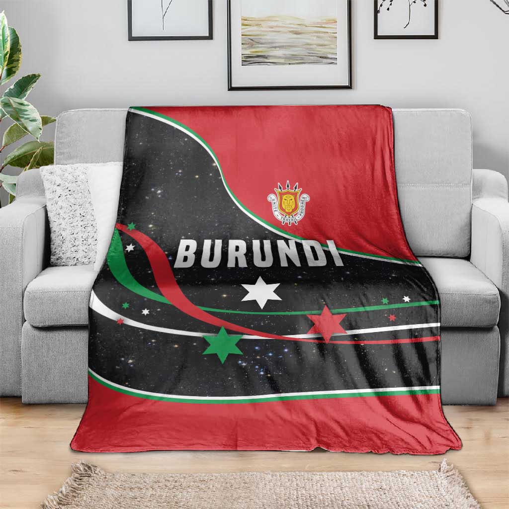 Burundi Blanket with Athletics Runners Black Red Green Flag Spirit TS04