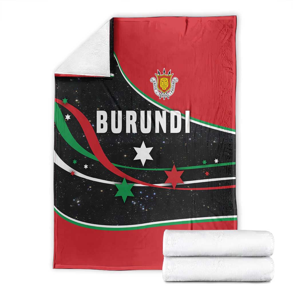 Burundi Blanket with Athletics Runners Black Red Green Flag Spirit TS04