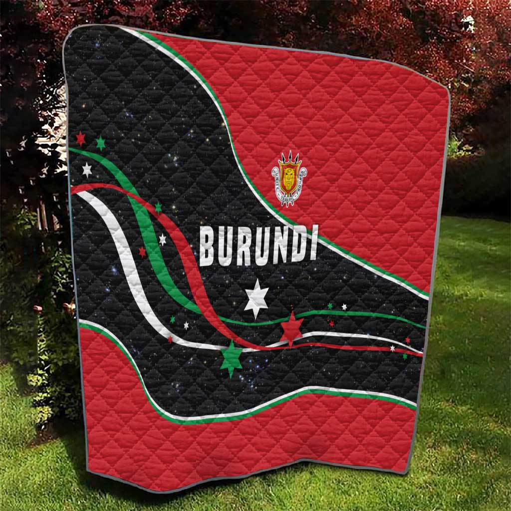 Burundi Quilt with Athletics Runners Black Red Green Flag Spirit TS04