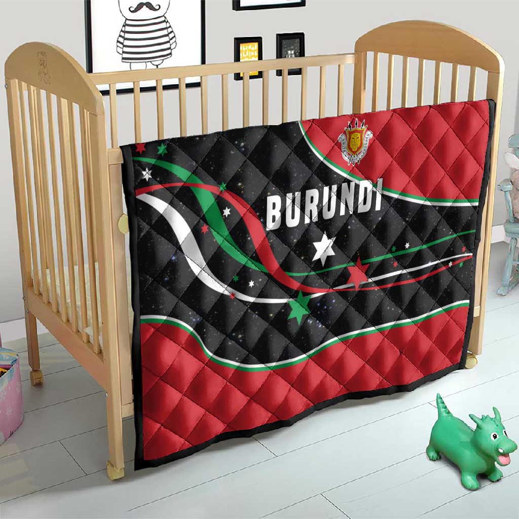 Burundi Quilt with Athletics Runners Black Red Green Flag Spirit TS04