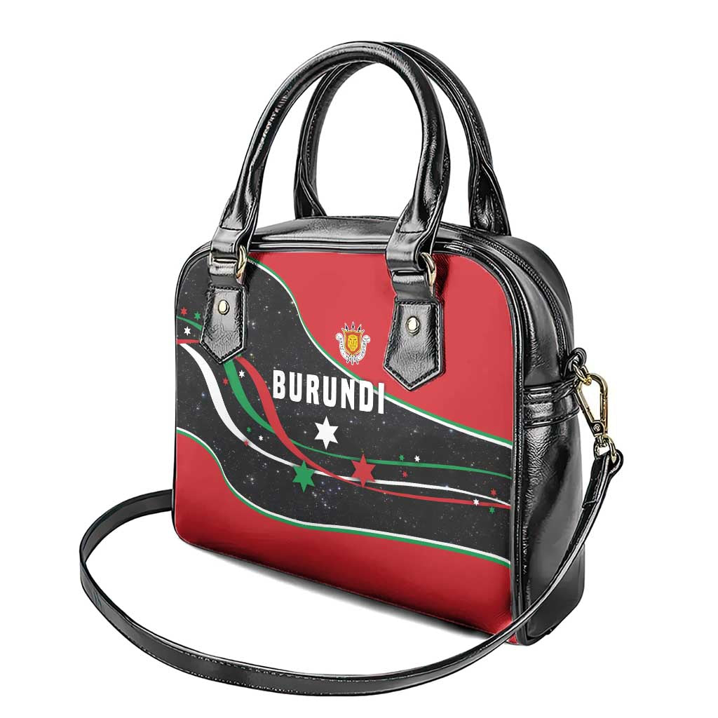 Burundi Shoulder Handbag with Athletics Runners Black Red Green Flag Spirit TS04