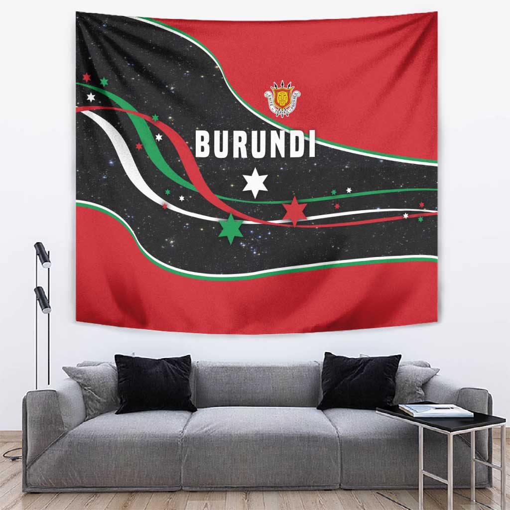 Burundi Tapestry with Athletics Runners Black Red Green Flag Spirit TS04