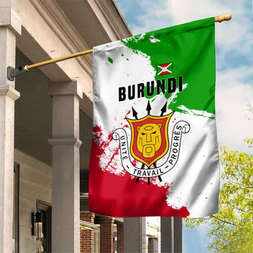 Burundi Flag Garden Flag with National Emblem and Motto Unité Travail Progres TS04