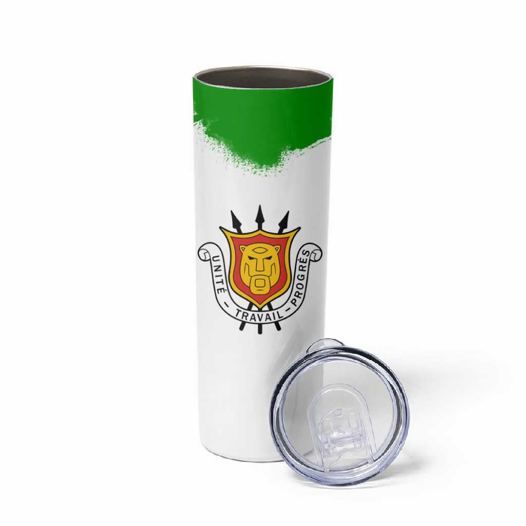 Burundi Flag Skinny Tumbler with National Emblem and Motto Unité Travail Progres TS04