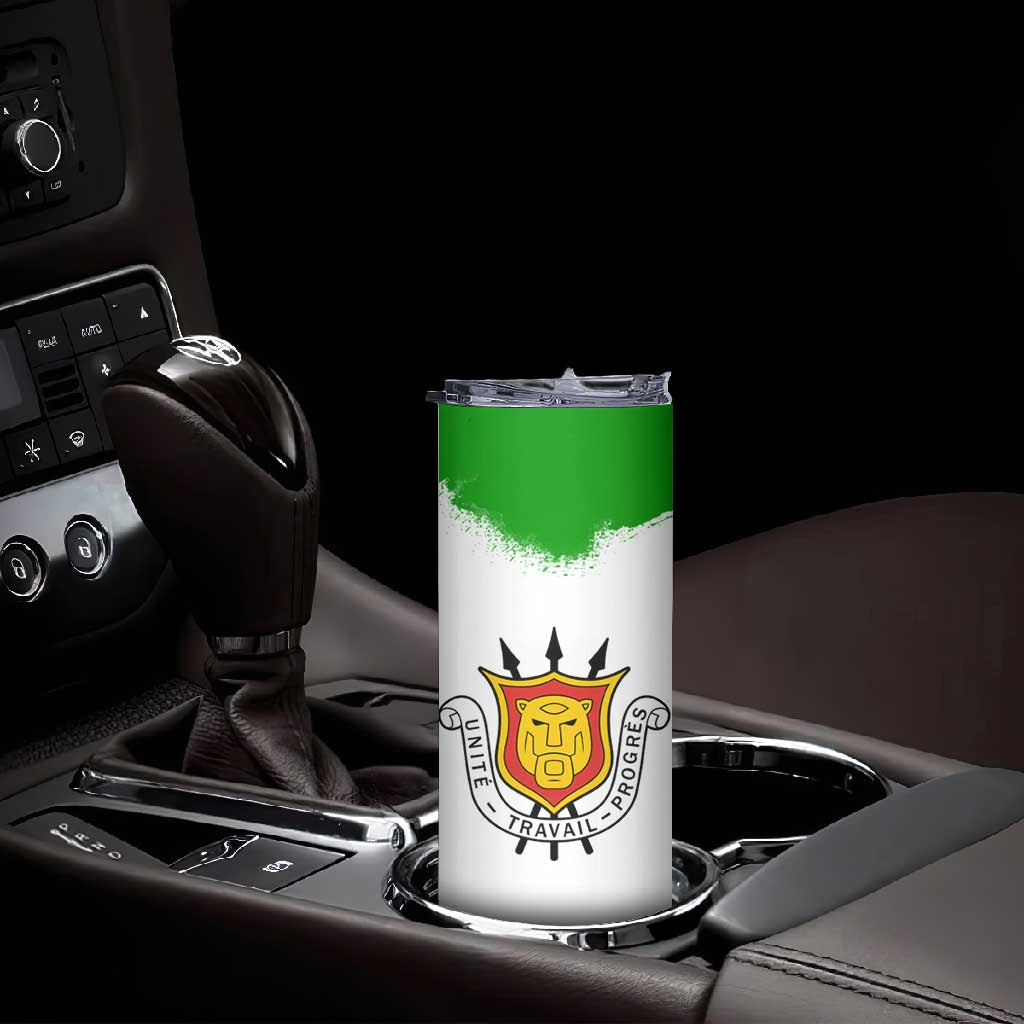 Burundi Flag Skinny Tumbler with National Emblem and Motto Unité Travail Progres TS04