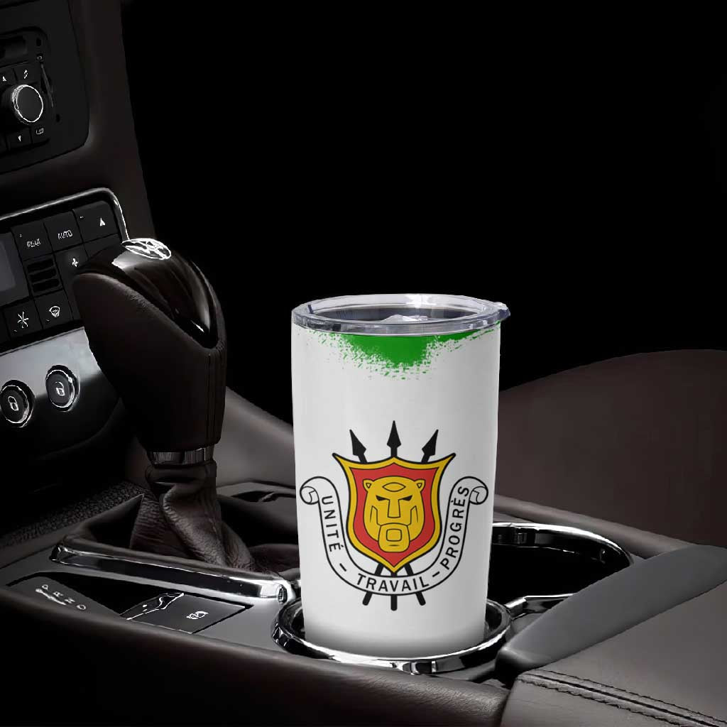 Burundi Flag Tumbler Cup with National Emblem and Motto Unité Travail Progres TS04
