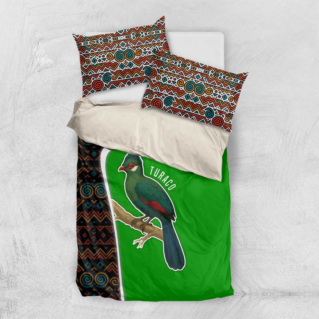 Burundi Turaco Bedding Set with National Bird and Flag Pattern TS04