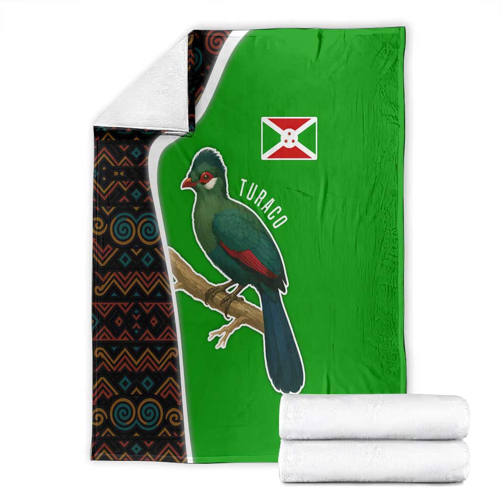 Burundi Turaco Blanket with National Bird and Flag Pattern TS04