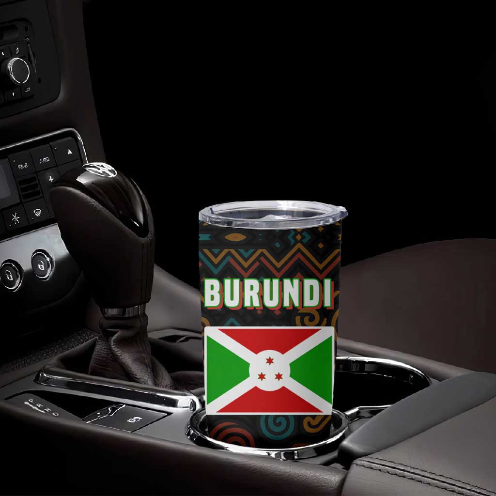 Burundi Turaco Tumbler Cup with National Bird and Flag Pattern TS04