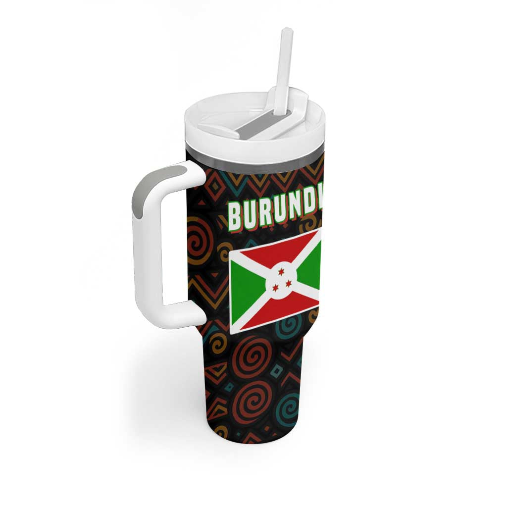 Burundi Turaco Tumbler With Handle with National Bird and Flag Pattern TS04