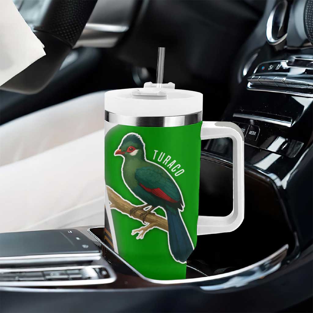 Burundi Turaco Tumbler With Handle with National Bird and Flag Pattern TS04