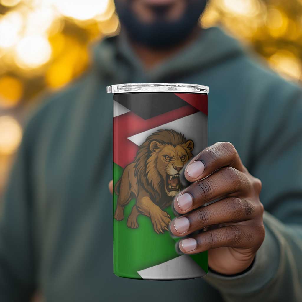 Burundi Roaring Lion 4 in 1 Can Cooler Tumbler with National Flag Colors TS04