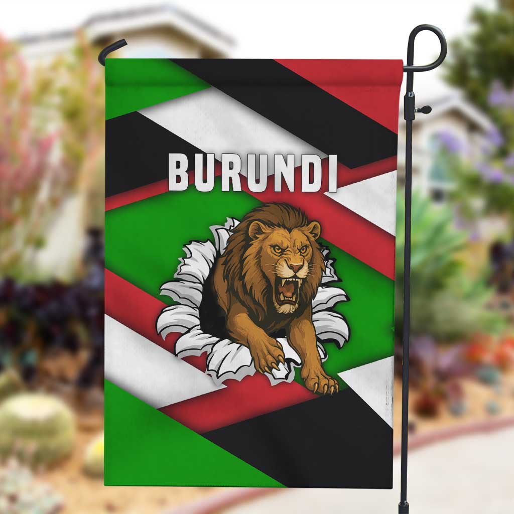 Burundi Roaring Lion Garden Flag with National Flag Colors TS04