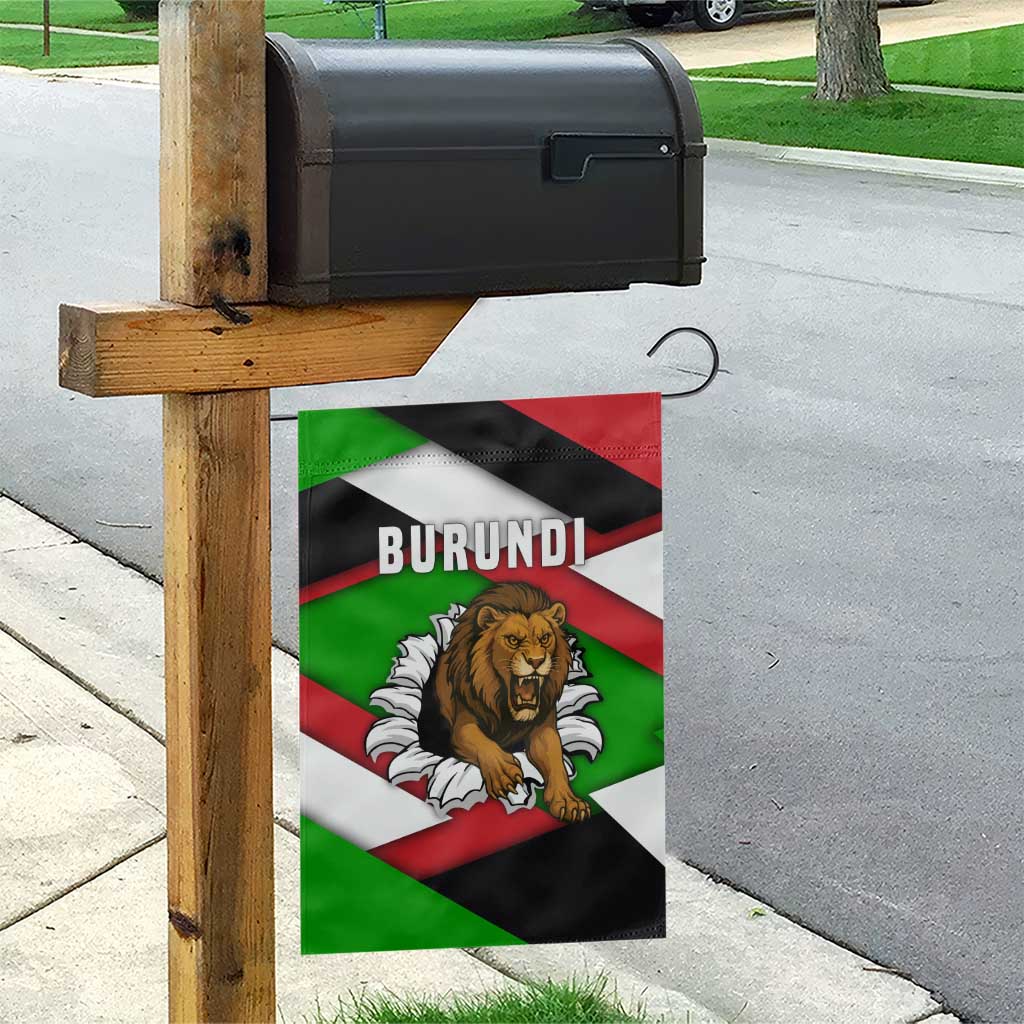 Burundi Roaring Lion Garden Flag with National Flag Colors TS04