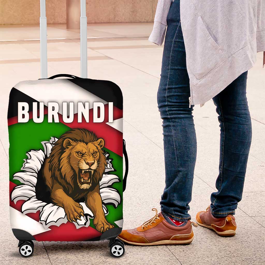 Burundi - Roaring Lion Luggage Cover with National Flag Colors TS04