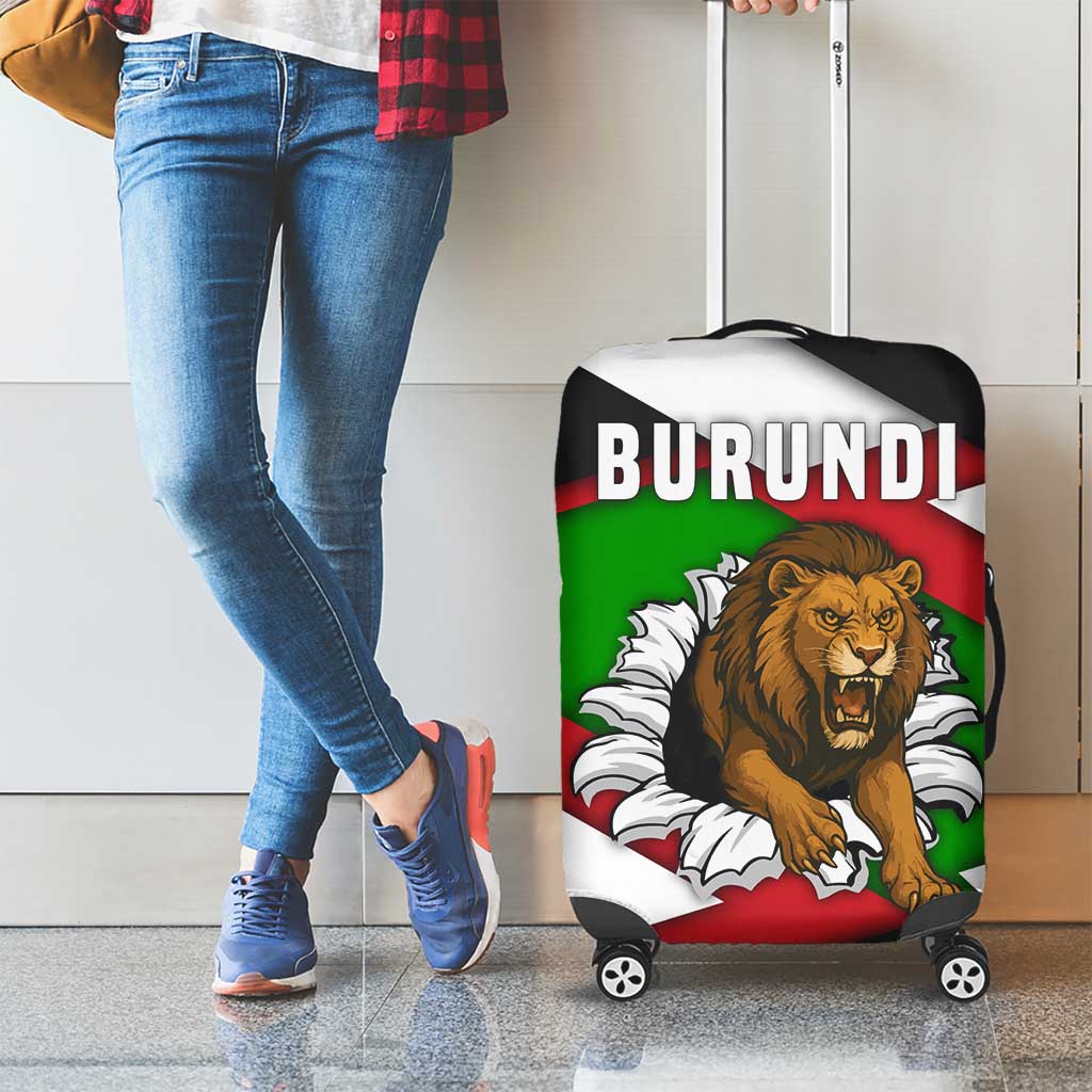Burundi - Roaring Lion Luggage Cover with National Flag Colors TS04