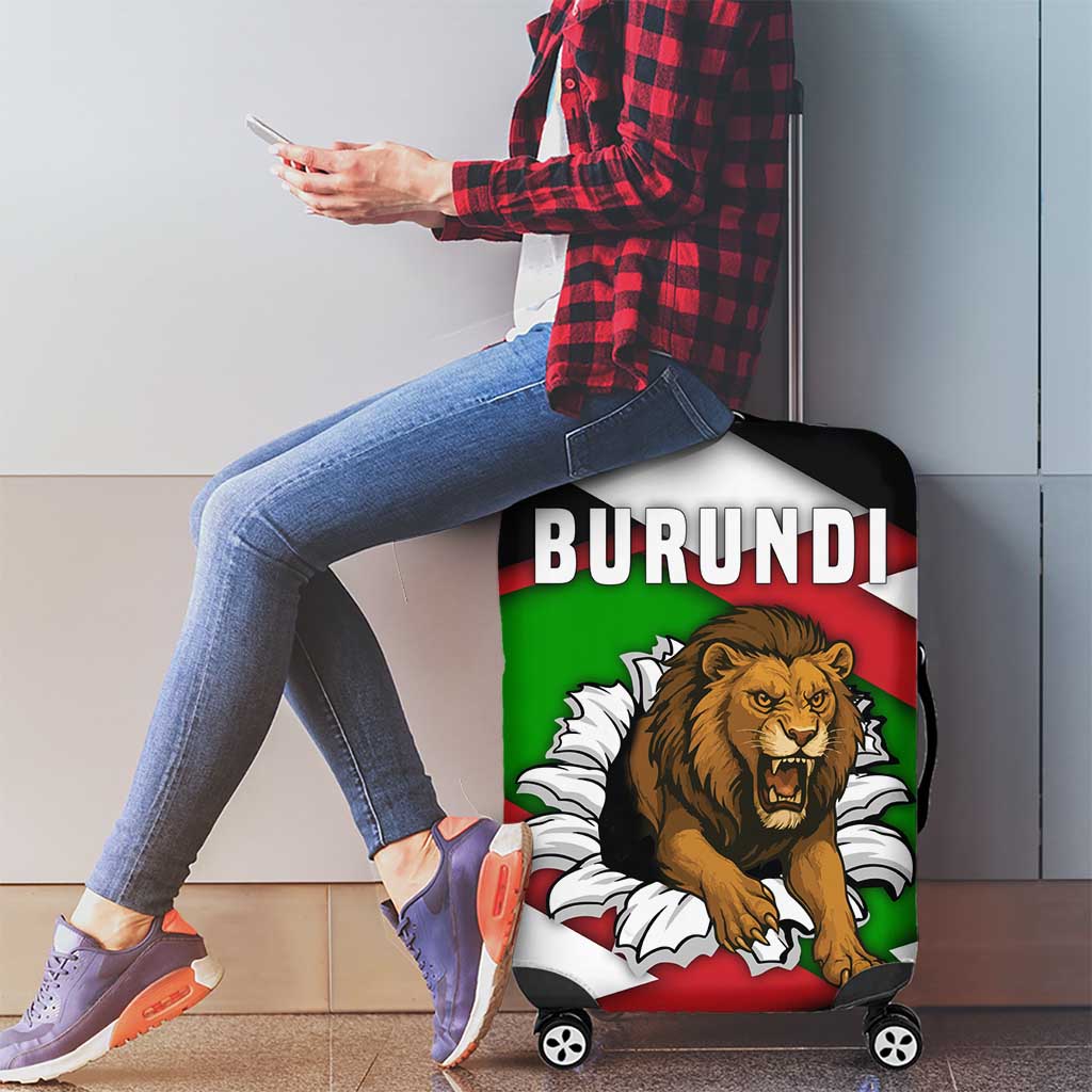 Burundi - Roaring Lion Luggage Cover with National Flag Colors TS04